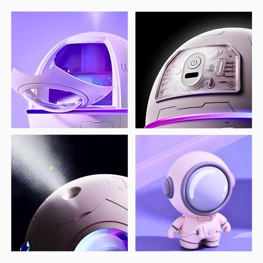 Umidificador De Ar Portátil USB Com Difusor De Aroma Space Capsule Humidifier Utimix 0,2L LED - imagem 4