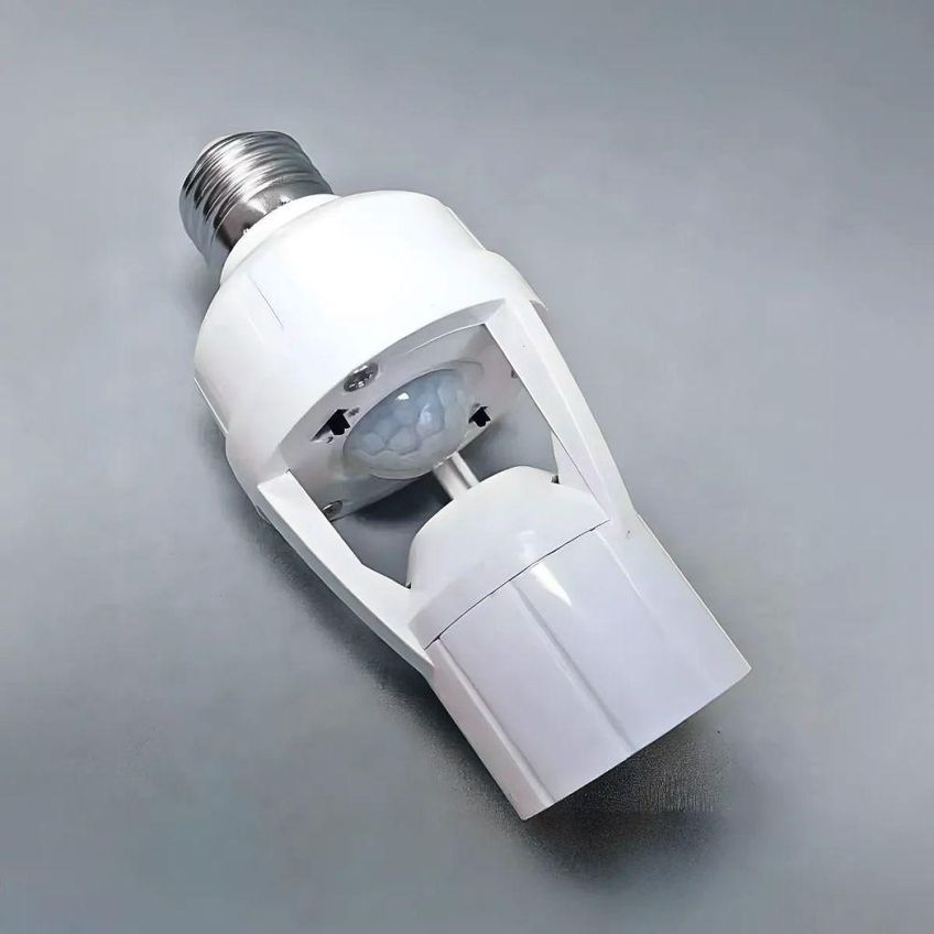 Sensor De Presença Com Fotocélula Para Soquete E27 Bivolt Adaptador Automático Branco Utimix - imagem 3