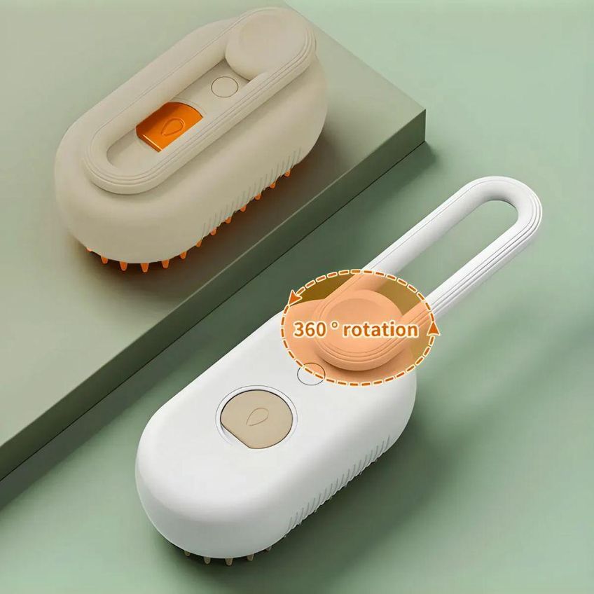 Escova A Vapor Para Pets Utimix 3 Em 1 Cães E Gatos Massageadora Removedor De Pelos Abs - imagem 3