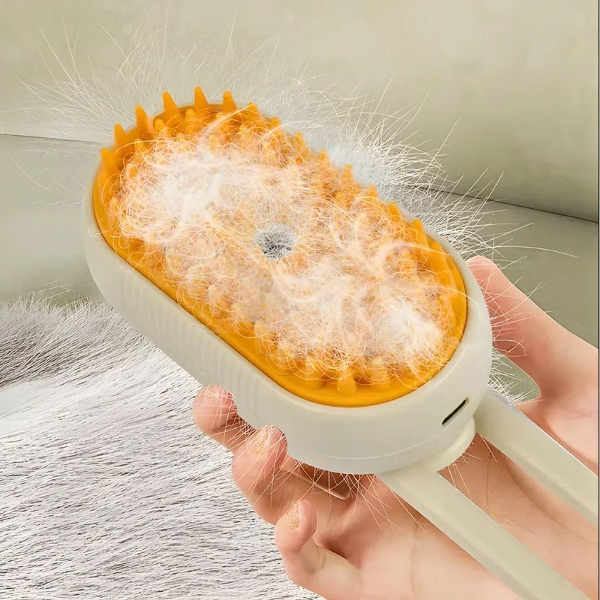Escova A Vapor Para Pets Utimix 3 Em 1 Cães E Gatos Massageadora Removedor De Pelos Abs - imagem 5