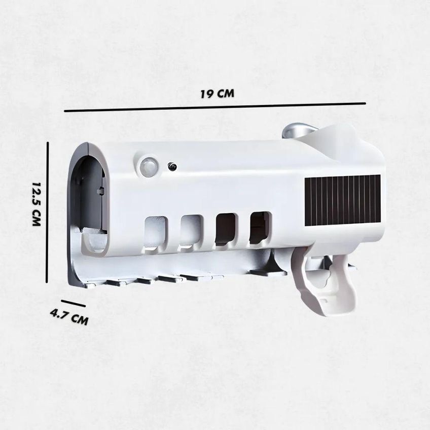 Suporte Para Escova De Dentes Utimix Com Esterilizador UV E Dispenser Automático 5V - imagem 4
