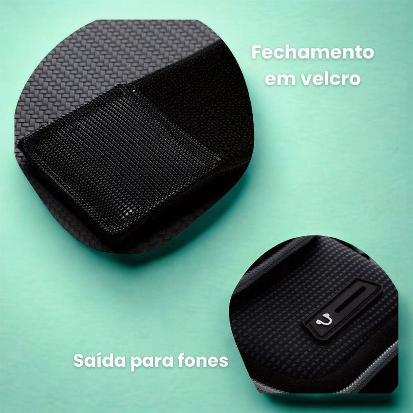 Bolsa De Braço Esportiva Para Celular Impermeável Com Bolso Para Chave E Fone Utimix - imagem 4