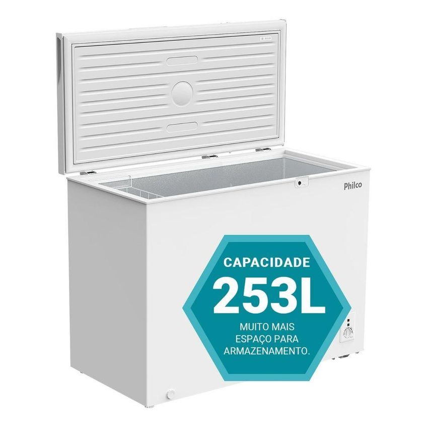Freezer Horizontal Philco PFH260B Degelo Manual 253L 2 em 1 Branco 220V - imagem 3