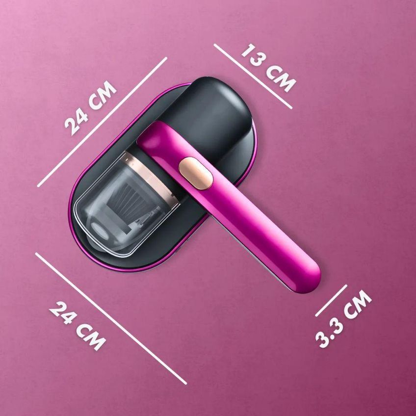 Aspirador De Ácaros Sem Fio Portátil Para Cama Sofá E Colchão Roxo Filtro Hepa Recarregável Utimix - imagem 5