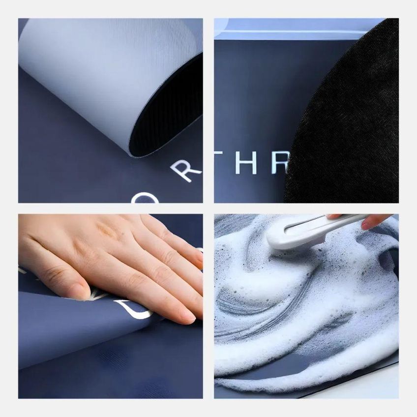 Tapete De Banheiro Super Absorvente Oval Base Emborrachada Antiderrapante Secagem Rápida Lavável - imagem 4