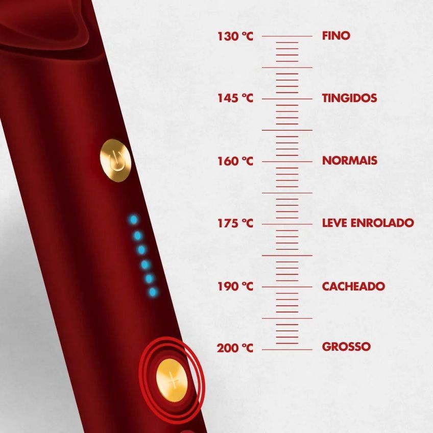 Escova Alisadora De Cabelo 5 Em 1 Profissional Vermelha Utimix Cerdas Cerâmicas Íons Bivolt - imagem 3