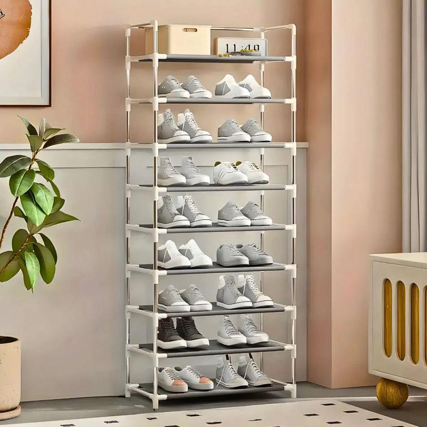 Sapateira Vertical Organizadora Giga 9 Prateleiras Aço Cinza Utimix Até 27 Pares - imagem 3
