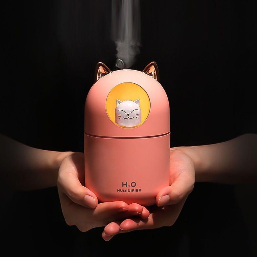 Umidificador Aromatizador Difusor Infantil Utimix 300ml Gatinho Com Luz RGB USB DC5V - imagem 4