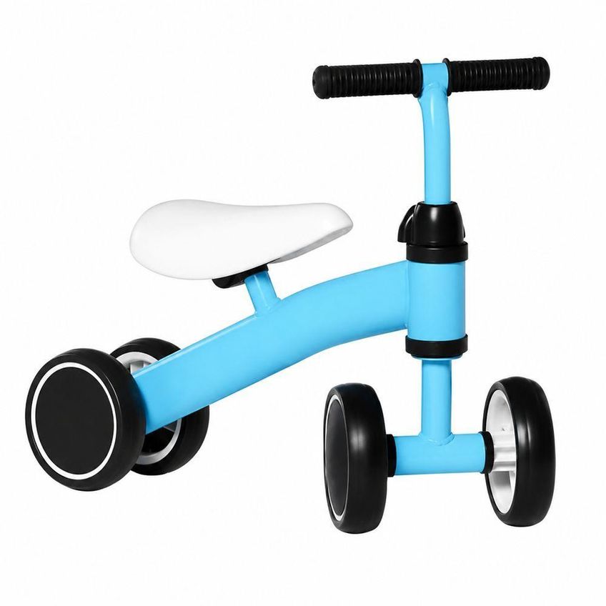 Bicicleta De Equilíbrio Infantil 4 Rodas Sem Pedal Rosa Para Bebê 1 A 3 Anos Utimix - imagem 2