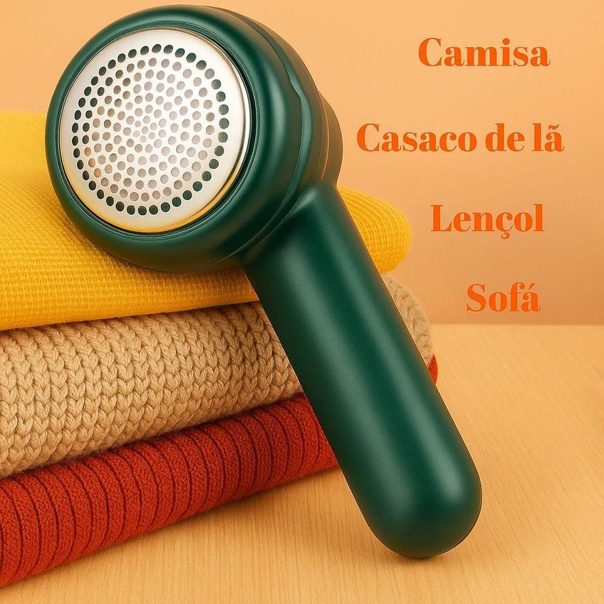 Removedor Elétrico De Pelos E Fiapos Recarregável USB Portátil Para Roupa Verde Utimix - imagem 5