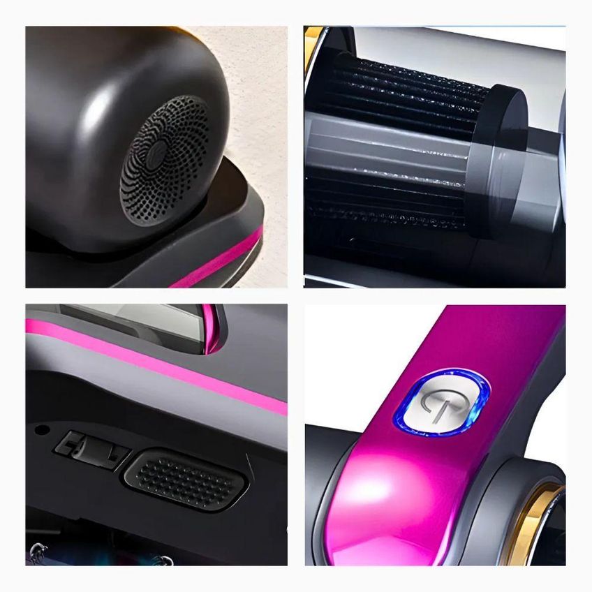 Aspirador De Ácaros Sem Fio Portátil Para Cama Sofá E Colchão Abs Filtro Hepa Recarregável Roxo - imagem 2