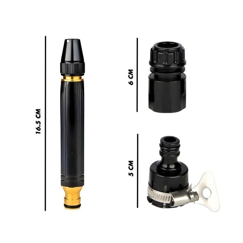 Bico de Alta Pressão para Mangueira 3 em 1 Jato Ajustável Kit 4 Peças Engate Rápido Utimix - imagem 3