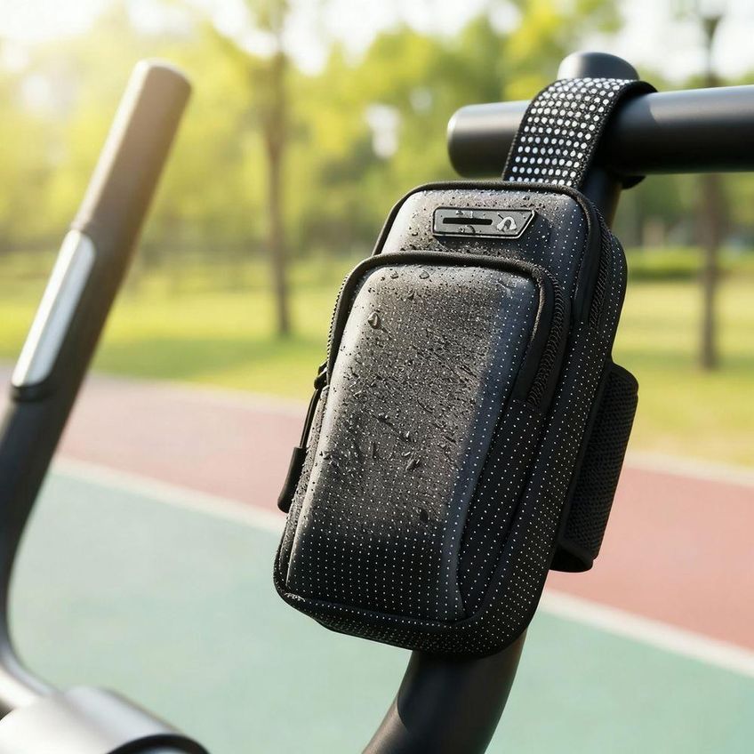 Bolsa De Braço Esportiva Para Celular Utimix Impermeável Ajustável Com Bolso Para Chave E Fone - imagem 5