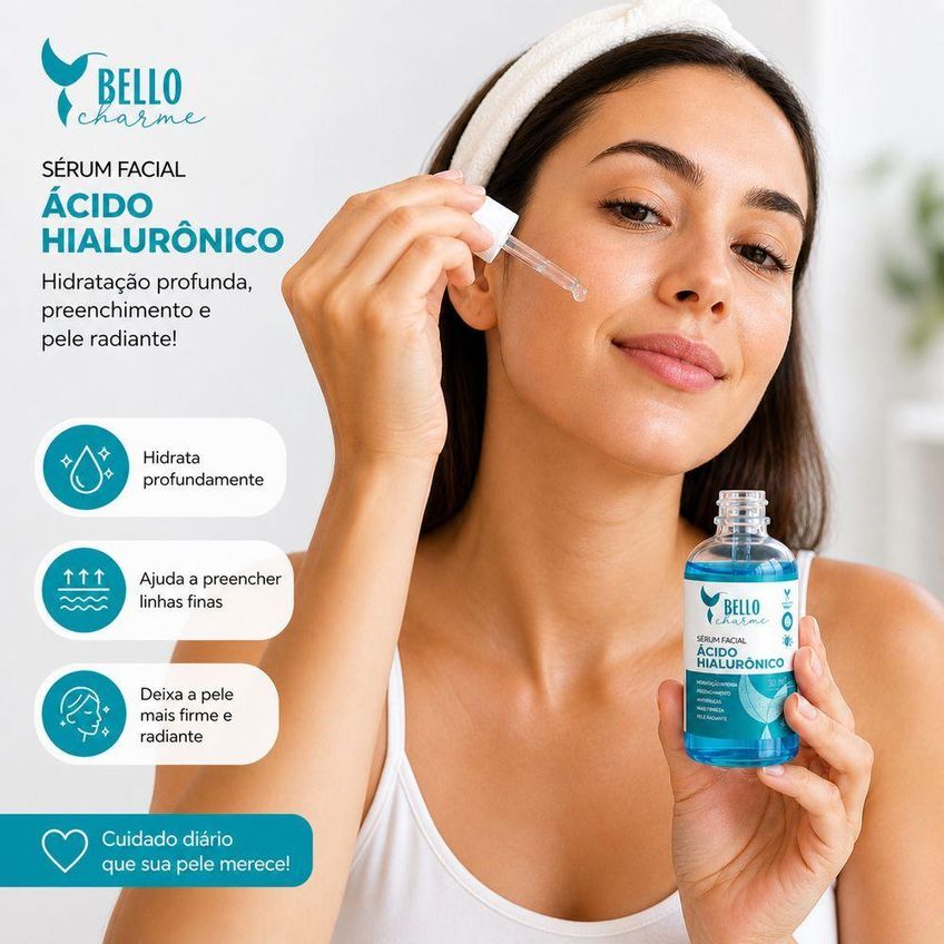 Sérum Concentrado Ácido Hialurônico 30ml - Suaviza Rugas, Linhas De Expressão E Melhora A Firmeza - imagem 3