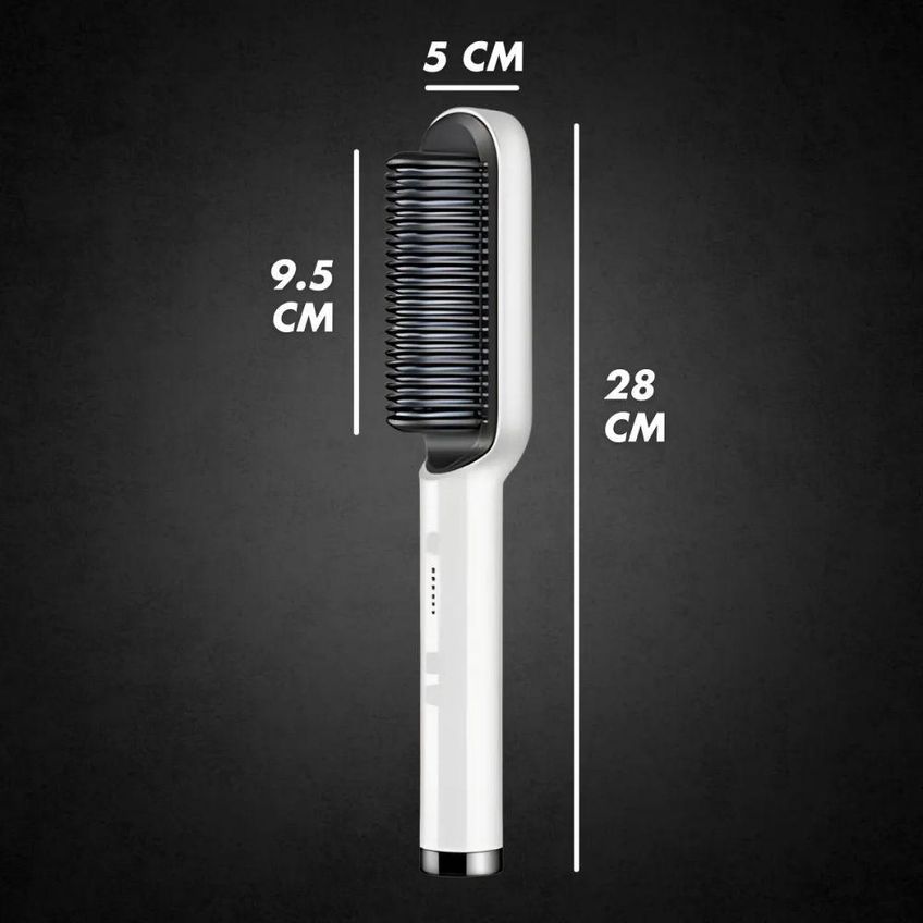 Escova Alisadora De Cabelo 5 Em 1 Secadora Modeladora Branca Utimix Bivolt - imagem 5