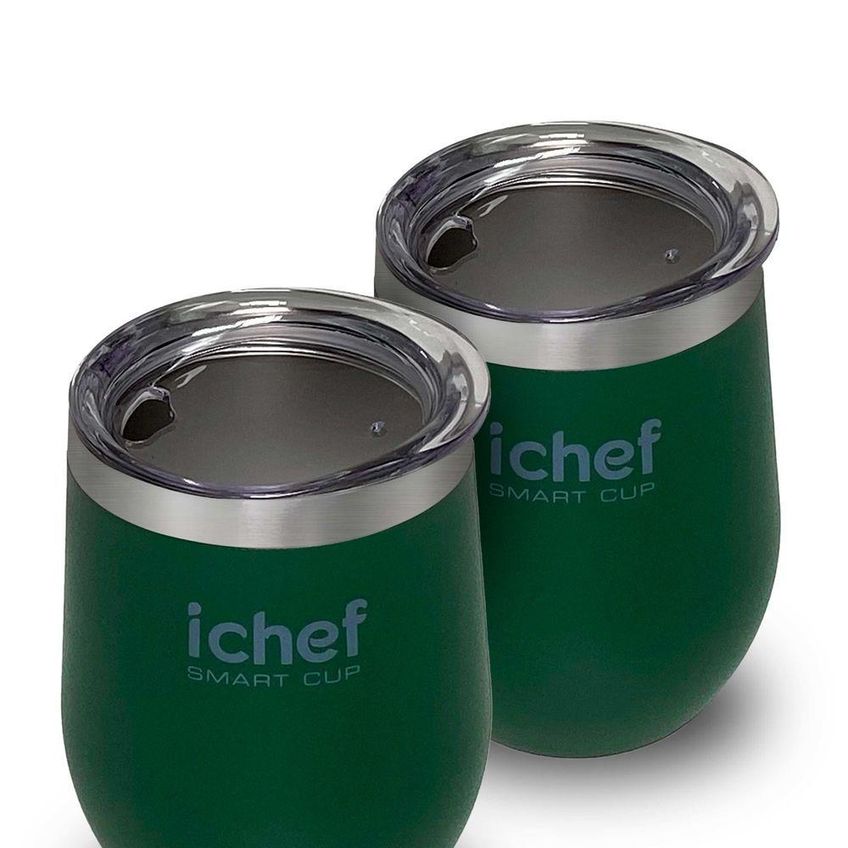 Copo Térmico Com Tampa Smart Cup Tecnologia Parede Dupla A Vácuo Inox Verde Ichef 350ml - imagem 3