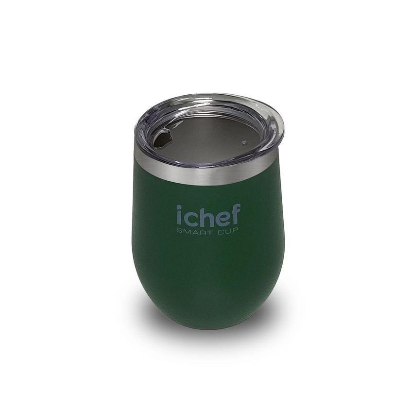 Copo Térmico Com Tampa Smart Cup Tecnologia Parede Dupla A Vácuo Inox Verde Ichef 350ml - imagem 4