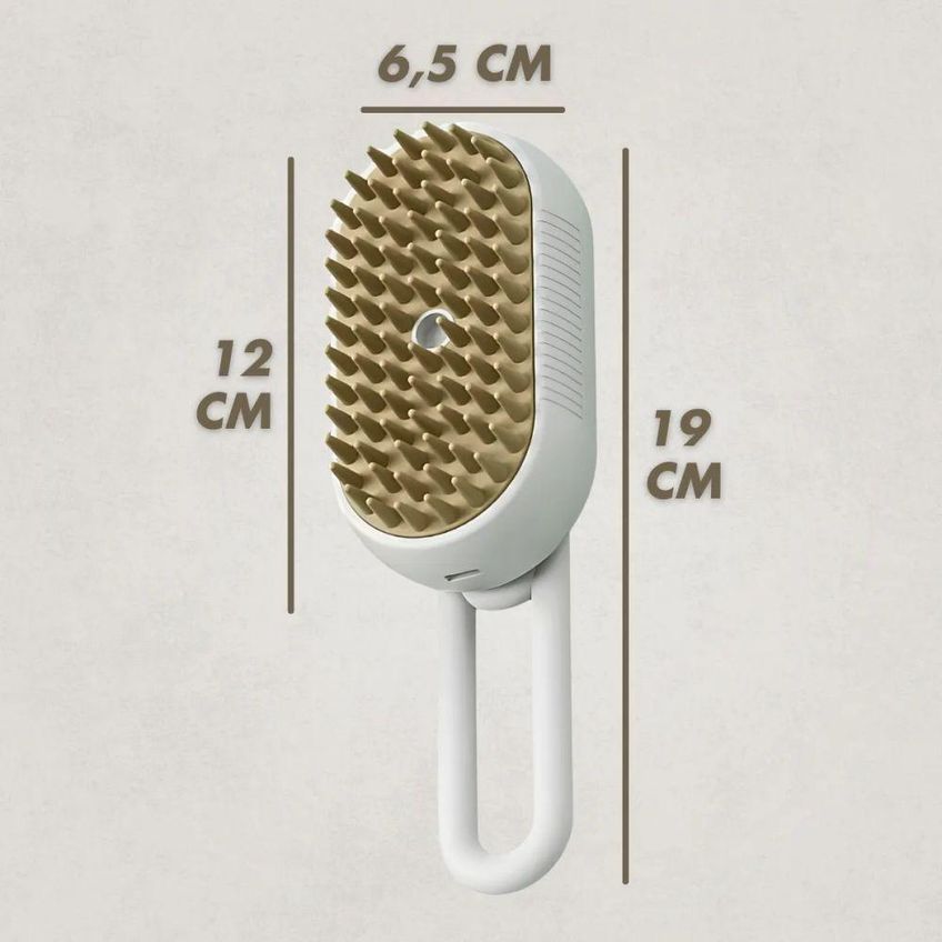 Escova A Vapor Para Pets Utimix 3 Em 1 Cães E Gatos Massageadora Abs Recarregável - imagem 3