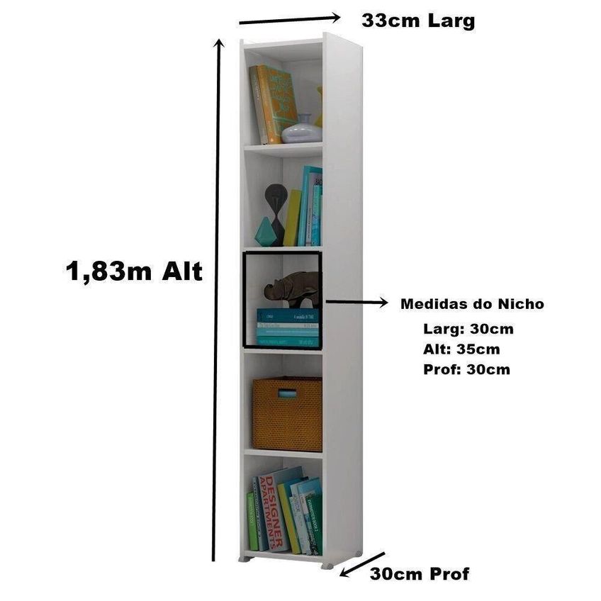 Estante Para Livros Malasia 4 Prateleiras - imagem 3