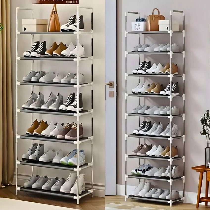 Sapateira Vertical Organizadora Giga 9 Prateleiras Até 27 Pares Plástico Utimix - imagem 3