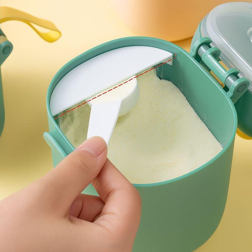 Pote Dosador de Leite em Pó Infantil Tamanho P com Colher Medidora Rosa Plástico BPA Free Utimix - imagem 4