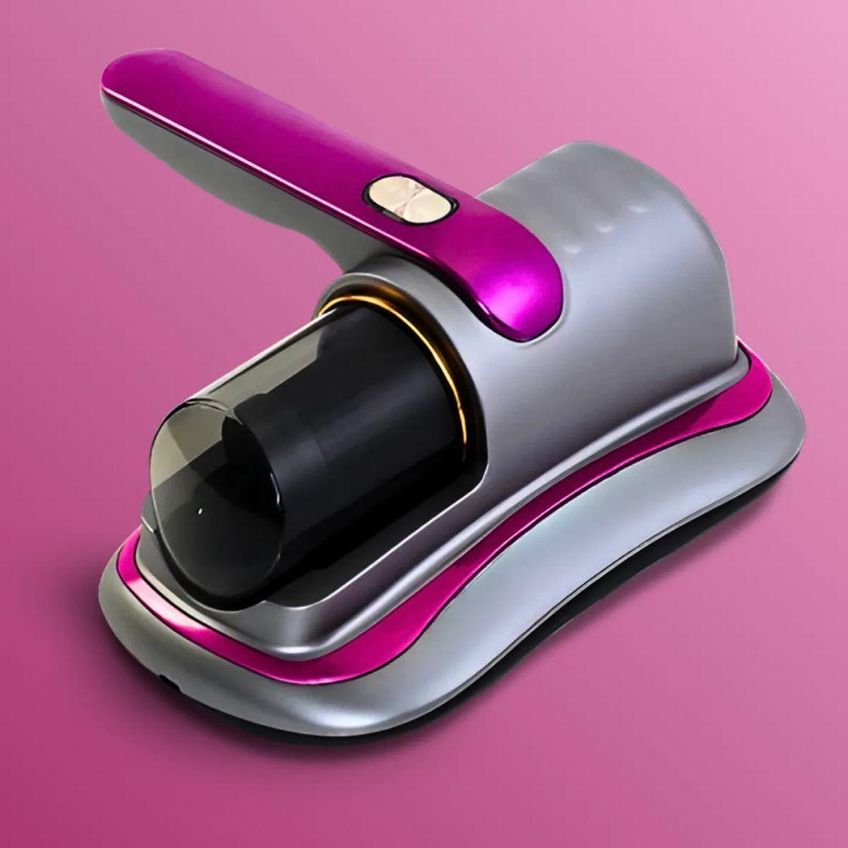 Aspirador De Ácaros Sem Fio Portátil Com Luz UV Para Cama Sofá E Colchão ABS Filtro HEPA Roxo Utimix - imagem 5