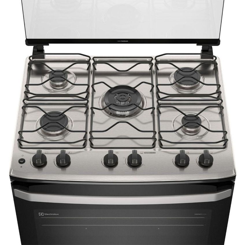 Fogão De Piso 5 Bocas A Gás Electrolux FE5IW Mesa Inox Branco Bivolt - imagem 3