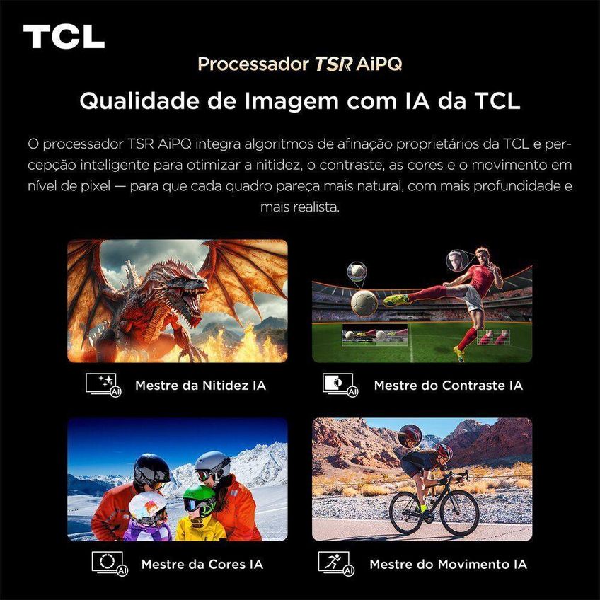 Smart TV TCL 98A400M 98 Polegadas 4K Ultra HD Mini LED Preto Bivolt - imagem 3