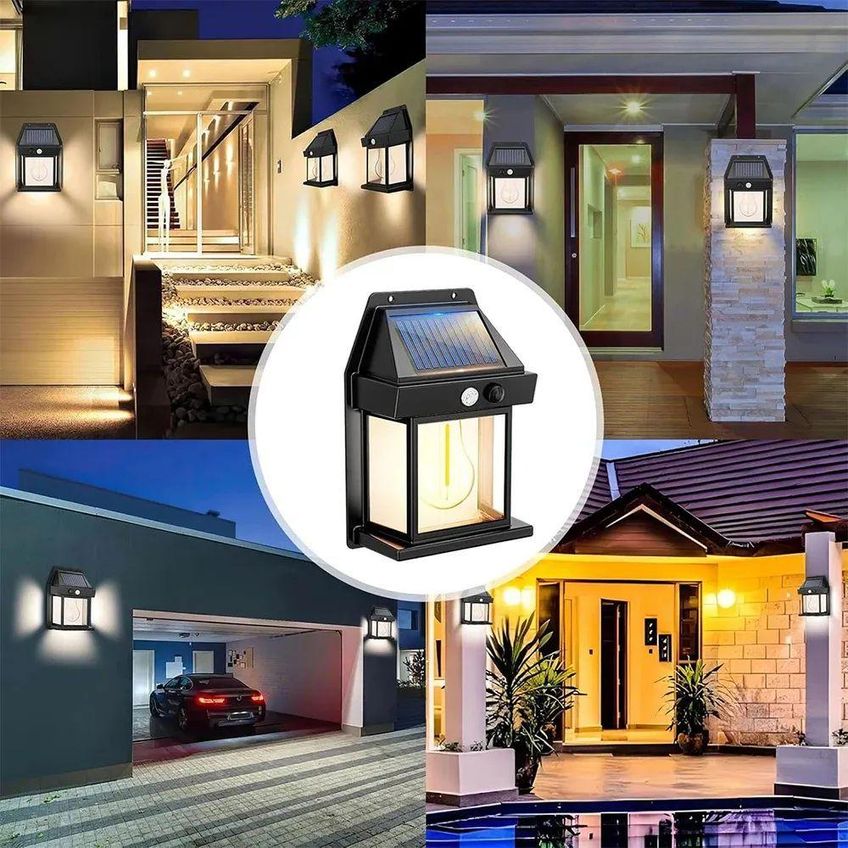 Arandela Solar BK-88 Com Sensor De Movimento LED Vintage Para Área Externa Resistente À Chuva Utimix - imagem 5