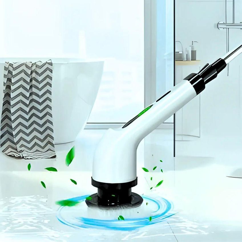Esfregão Elétrico Giratório 360 Recarregável Plástico Abs Cabo Extensível Ajustável Para Piso Vidro - imagem 3
