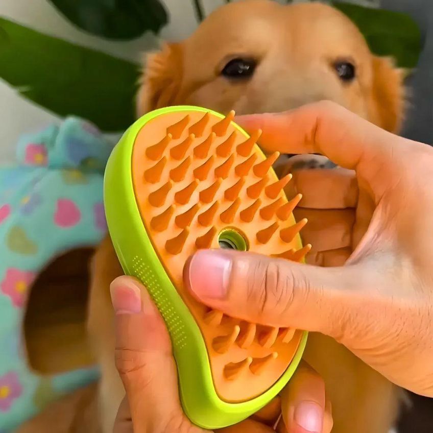 Escova Autolimpante A Vapor Para Pets Utimix 3 Em 1 Cães E Gatos - imagem 4