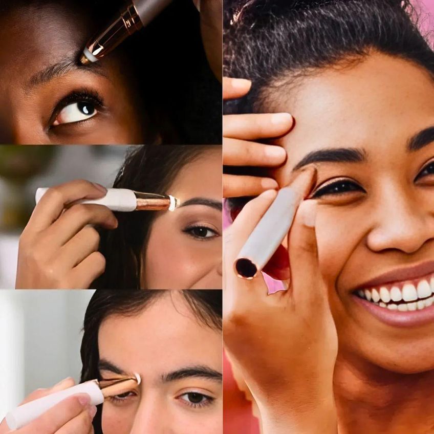 Caneta Depiladora Indolor Para Sobrancelhas Alta Precisão Feminina Rosto Buço Axilas Portátil Utimix - imagem 4
