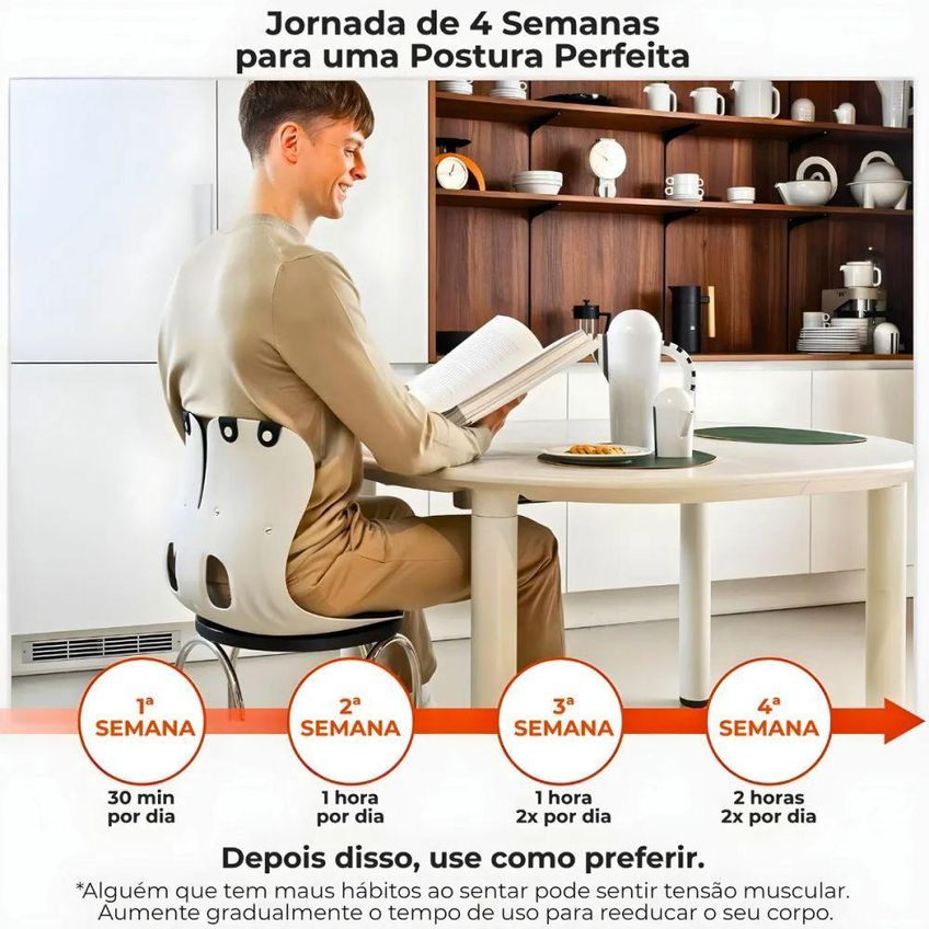 Almofada De Apoio Lombar Correção De Postura Coluna Tamanho GG Azul Assento Ergonômico Utimix - imagem 3