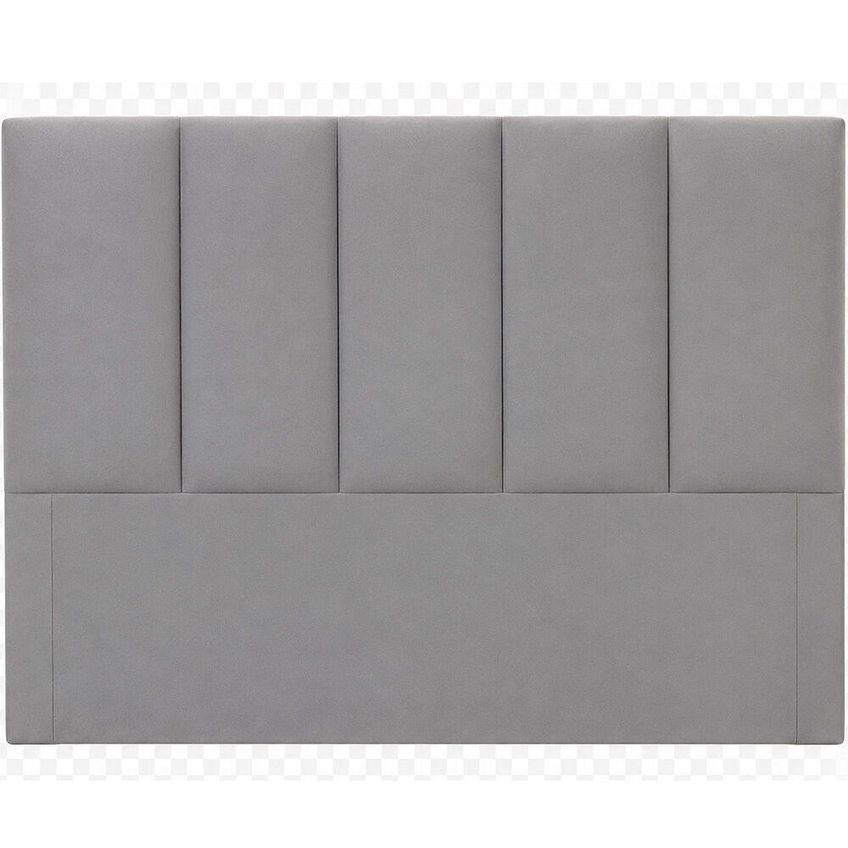 Cabeceira Casal Valencia Estofada Fixação No Box MDF Veludo Cinza Sono Design - imagem 3
