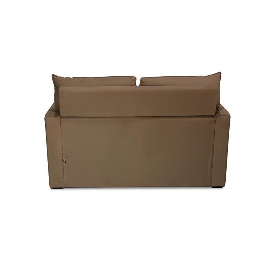 Sofá Mobi 2 Lugares Fixo 150cm Creme Suede Cappuccino Pequeno Herrero - imagem 3