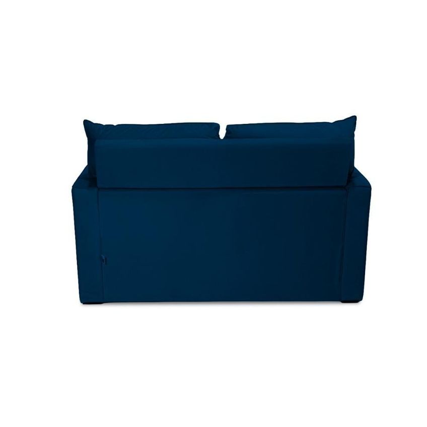Sofá Mobi 2 Lugares Fixo 150cm Azul Suede Pequeno Para Sala Herrero - imagem 3