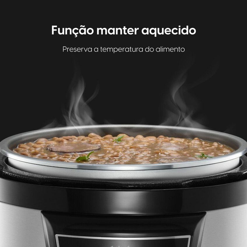 Panela De Pressão Elétrica Elgin Panela De Pressão Elétrica - 10 Funções Timer Trava 40l 840w 110v - imagem 3