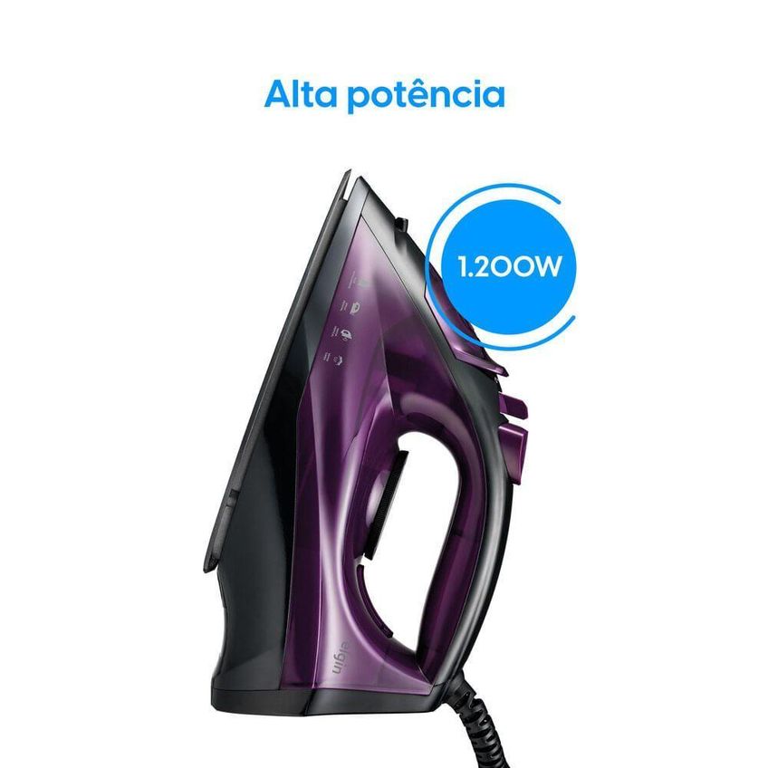 Ferro De Passar Elgin Easy Pass 1200w Antiaderente Branco 110v - imagem 3