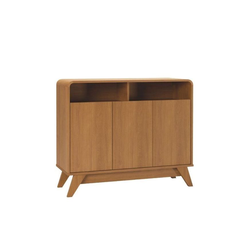 Bancada Nature Moderno 3 Portas 1 Gaveta MDF 95cm Mais De Casa - imagem 4