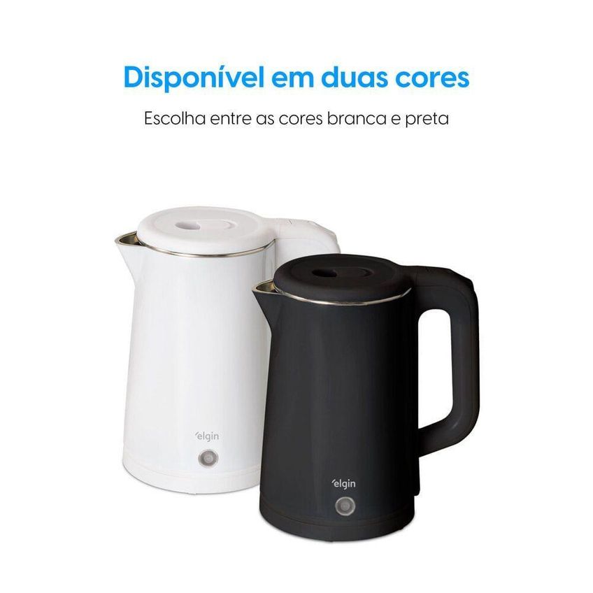 Chaleira Elétrica Elgin Slim 1200w 1,8l Branco 110v - imagem 3