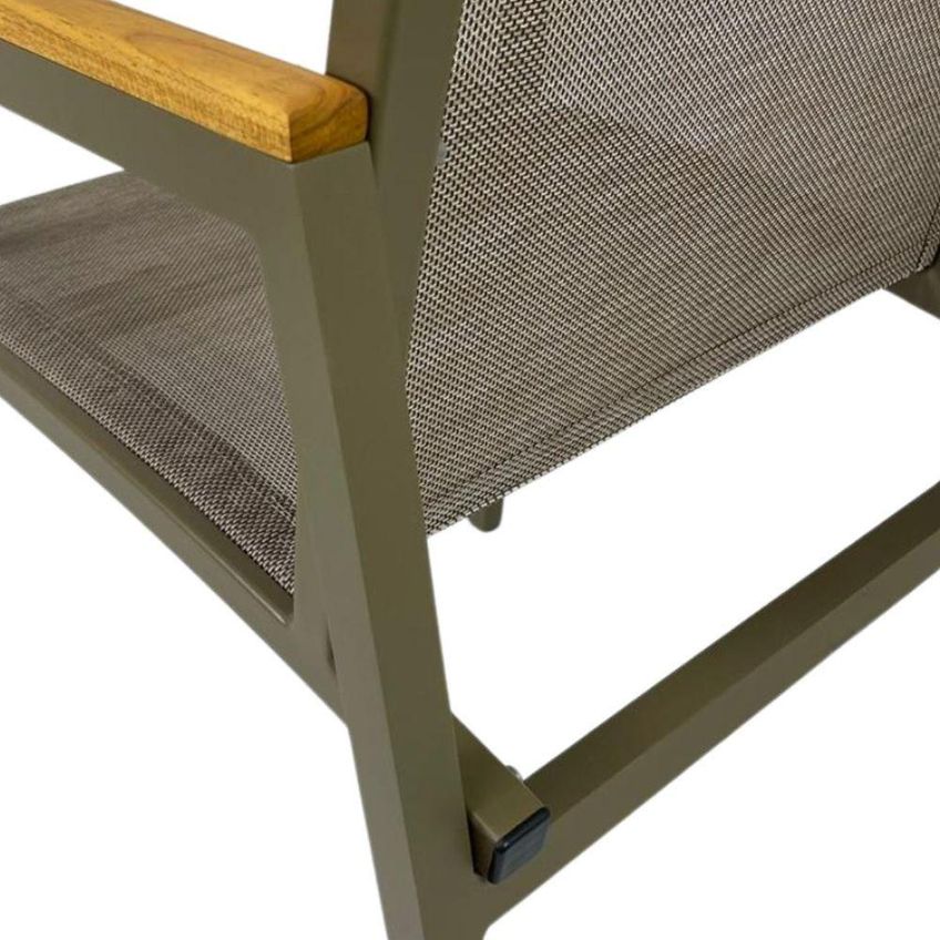 Poltrona Verona Premium Em Alumínio Com Tela Sling Assento Vazado Fendi Nossa Kasa - imagem 3
