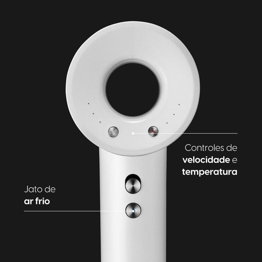 Secador De Cabelo Super Ionic Plus 1700w 3 Temperaturas Branco Elgin 110v - imagem 3