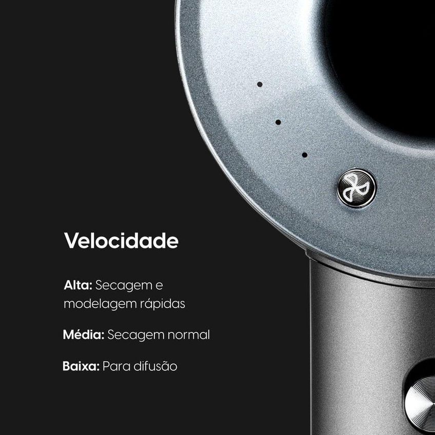 Secador De Cabelo Super Ionic 1800w 3 Temperaturas Cinza Elgin 220v - imagem 4