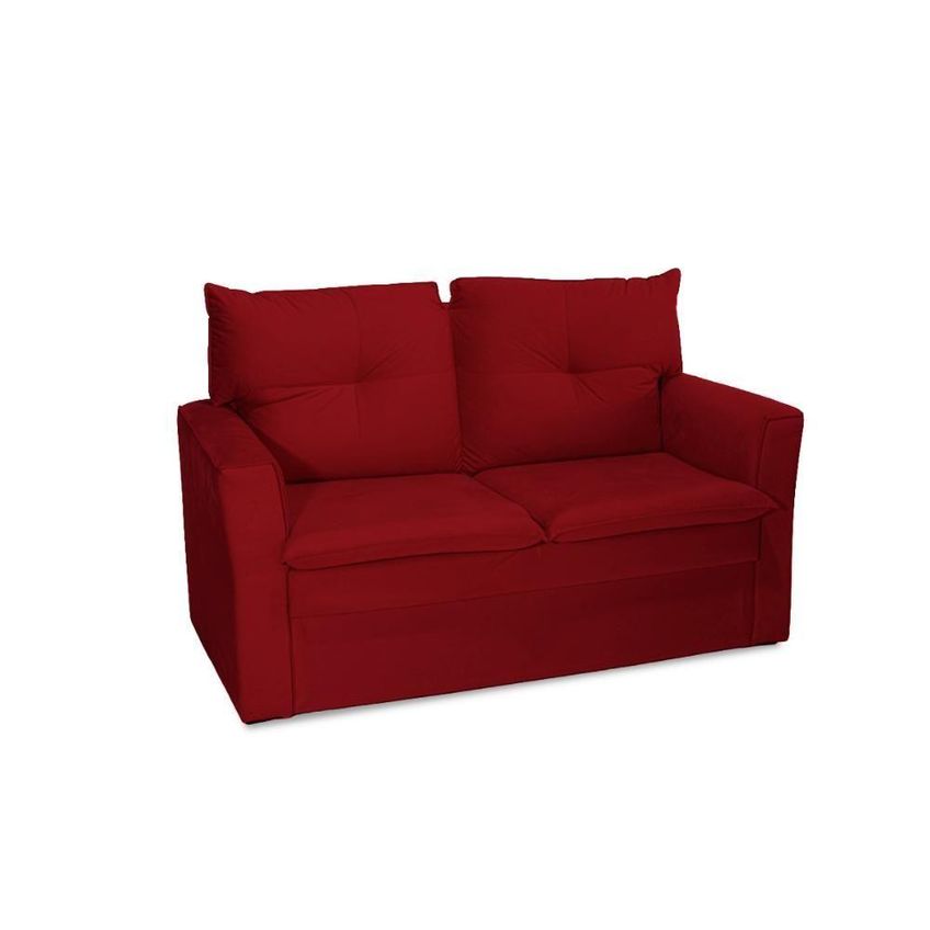 Sofá Mobi 2 Lugares Fixo 150cm Marsala Suede Pequeno Herrero - imagem 2