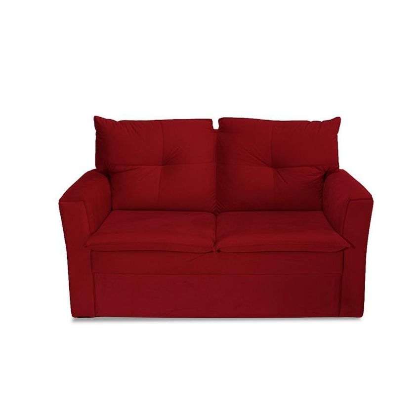 Sofá Mobi 2 Lugares Fixo 150cm Marsala Suede Pequeno Herrero - imagem 5