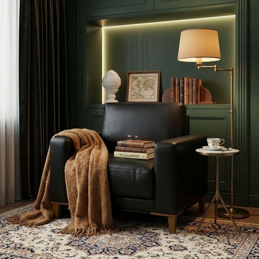 Poltrona Decorativa Oásis Revestimento Corino Assento Espuma D26 Pés Palito Madeira Milani Movelaria - imagem 4