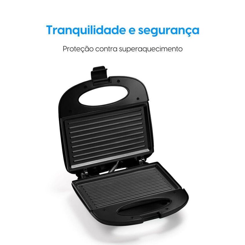 Sanduicheira Elgin Break Time 2 Em 1 800w Inox 220v - imagem 3