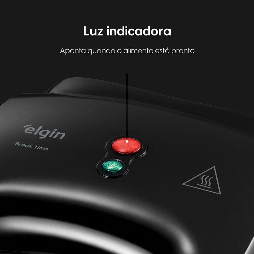 Sanduicheira Elgin Break Time 2 Em 1 800w Inox 220v - imagem 4