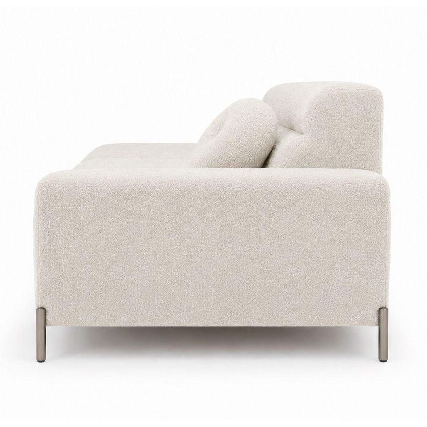 Sofá Arezzo 2 Lugares Fixo 150cm Off White Boucle Terminal Direito Sallar Home - imagem 3