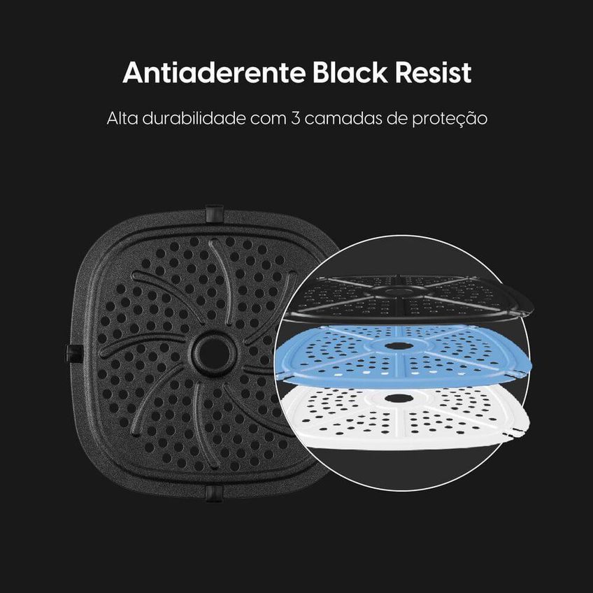 Fritadeira Sem Óleo Air Fryer Elgin Facilita Fry Afg35 3,5l 1400w Preto 110v - imagem 2